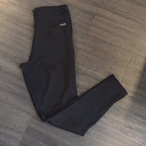 Pink!! Black Full Length Legging